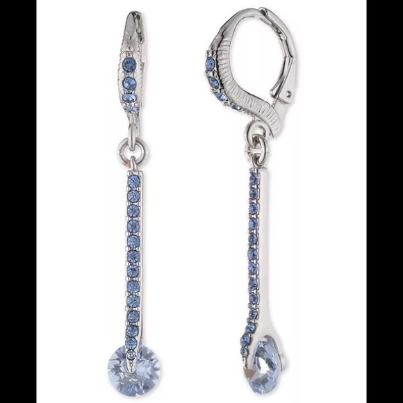 Givenchy Jewelry - Givenchy Rose Gold and Silk Crystal Linear Earring
